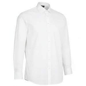 Espionage Plain White L/S Plain Collar Shirt SH151