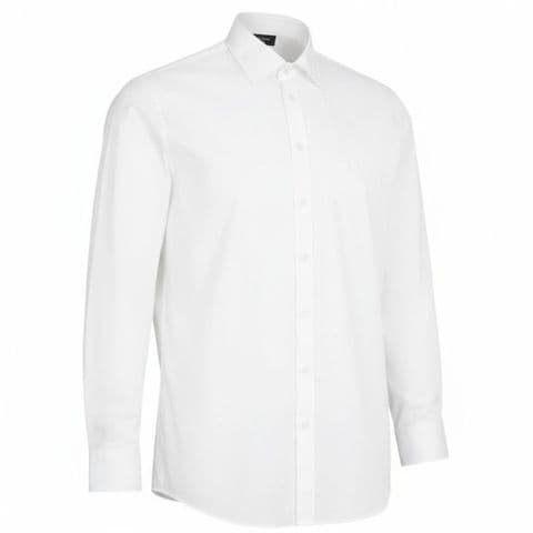 Espionage Plain White L/S Plain Collar Shirt SH151