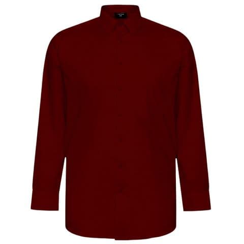 Espionage Plain Wine L/S Button Down Collar Shirt SH150
