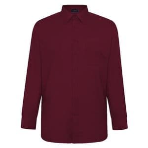 Espionage Plain Wine L/S Plain Collar Shirt SH151