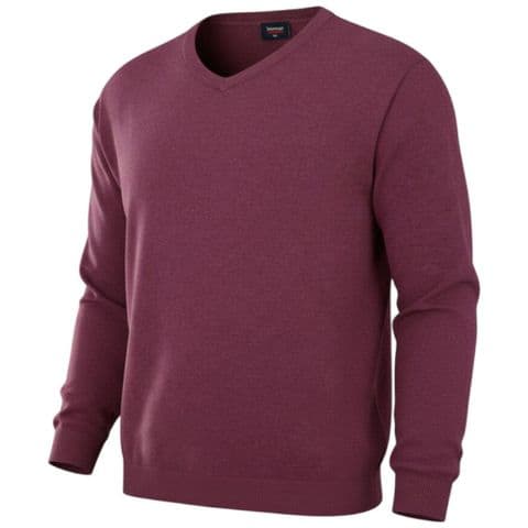 Espionage Pure Cotton Vee Neck Jumper Grape KW031