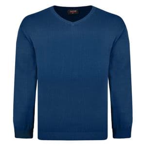 Espionage Pure Cotton Vee Neck Jumper Teal KW031