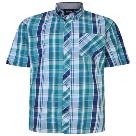 Espionage SH385 Check 1 S/S Shirt Navy/Green