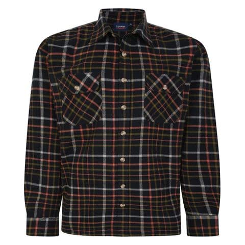 Espionage SH401 Cotton Over Shirt Black/Multi Colours