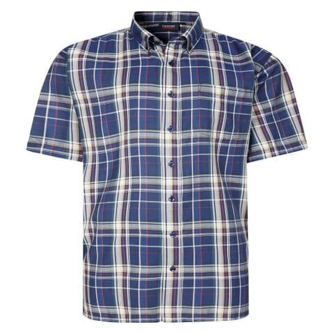 Espionage SH447 New Check S/S Shirt Navy