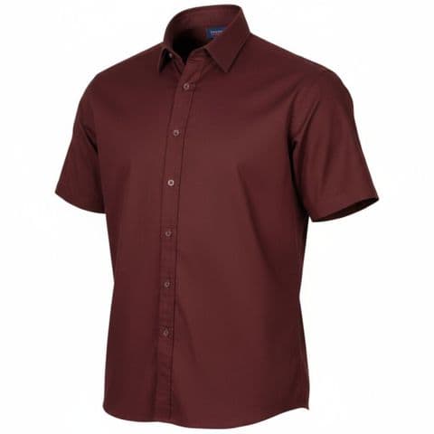 Espionage SH450 Short Sleeve Plain Wine BDC "S-T-R-E-T-C-H" Shirt