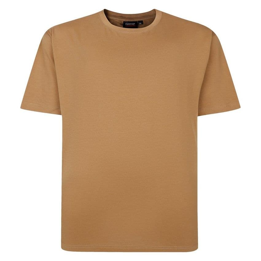 Espionage T015 Premium Plain T-Shirt Dark Sand 100% Super Combed Cotton