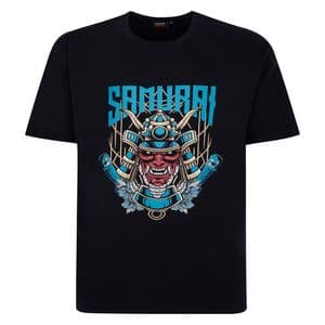 Espionage T429 Samurai Print Tee Black