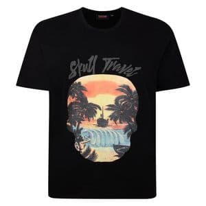 Espionage T432 Skull Travel Print Tee