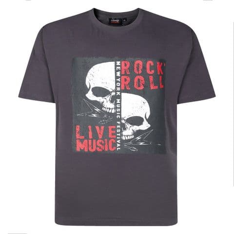 Espionage T437(3) Rock N Roll Print Tee