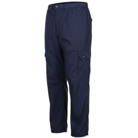 Espionage TR048 Cotton Poplin Cargo Trousers Navy