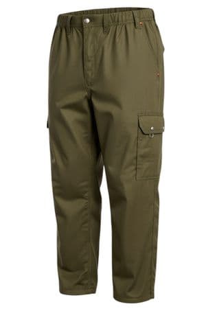 Espionage TR048 Cotton Poplin Cargo Trousers Olive