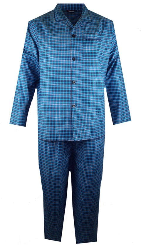 Espionage Traditional Check Pyjama PJ156 Navy/Blue