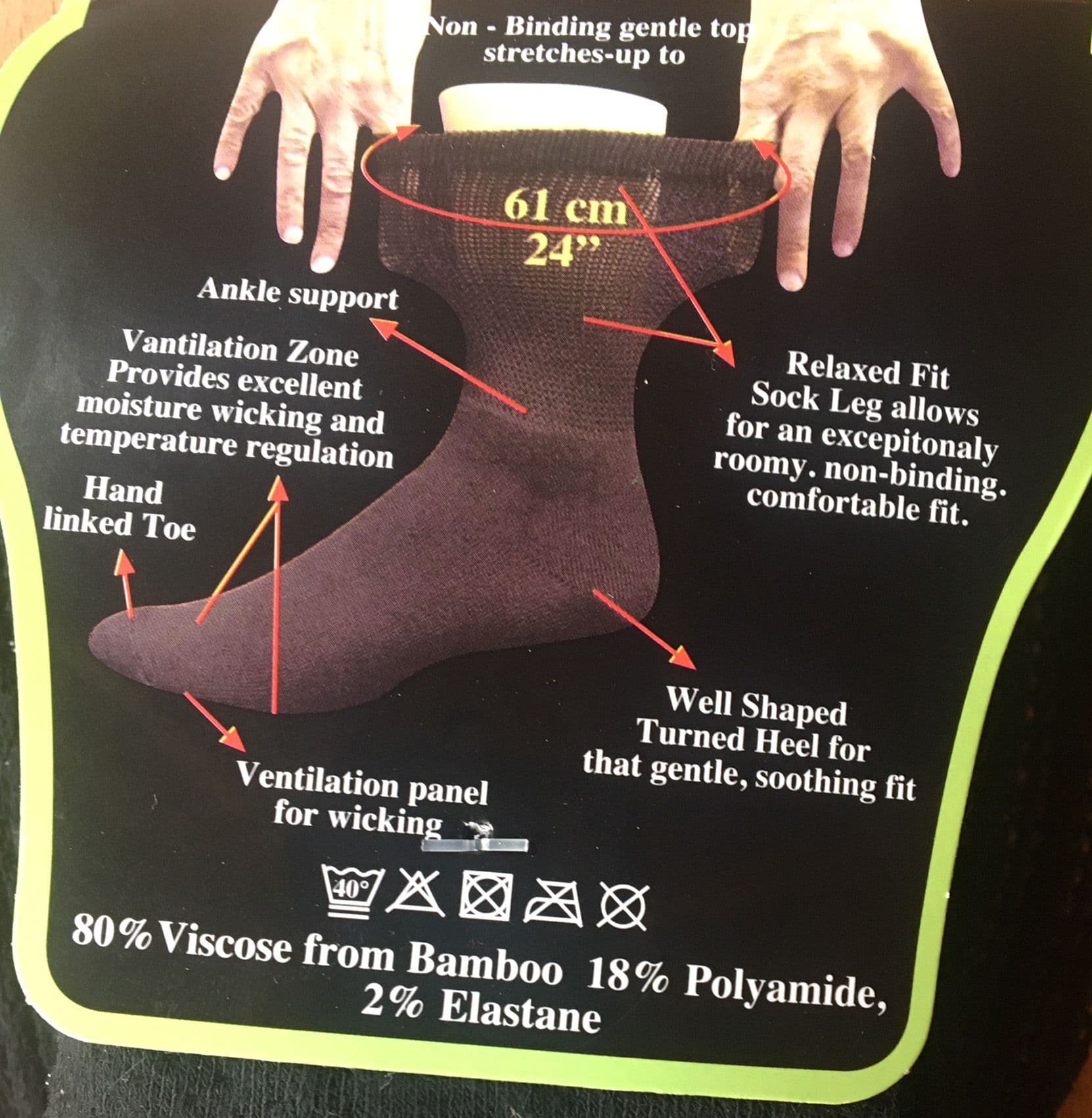 Extra Wide Roomy Bamboo Diabetic Ladies Sock 3 Pair 48 Mixed Light Colours