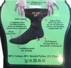 Extra Wide Roomy SE087 Diabetic Ladies Sock  3 Pair 4-8  Black