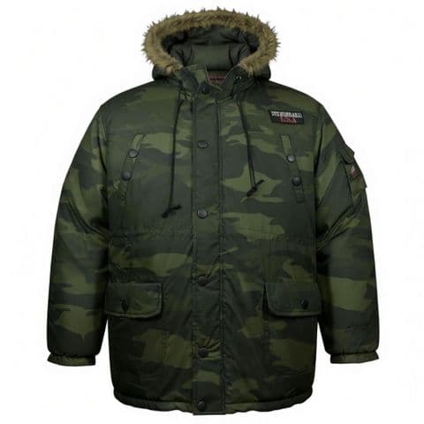 Fitzgerald Parka Coat Camo Green.