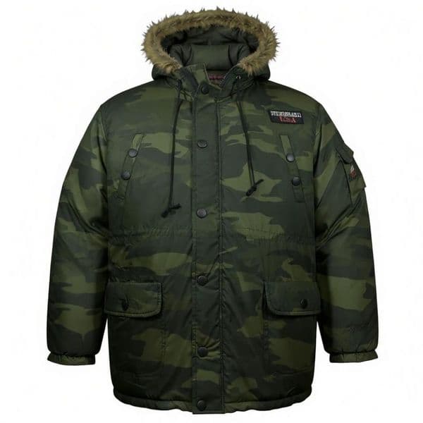 Fitzgerald Parka Coat Camo Green.