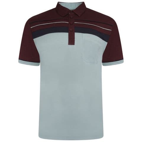 Forge FBS21 Panelled Golf Polo Sage & Wine