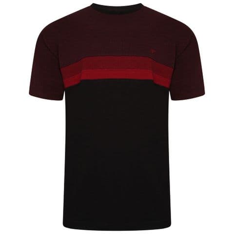 Forge FBS416 100% Cotton Cut & Sew Tee Burgundy & Black