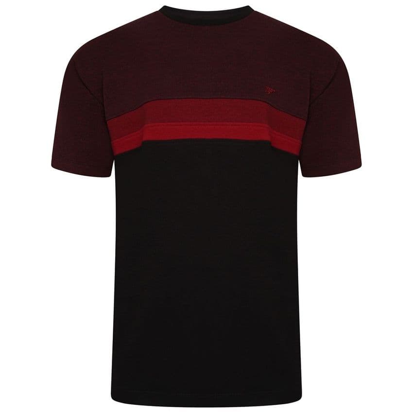 Forge FBS416 100% Cotton Cut & Sew Tee Burgundy & Black
