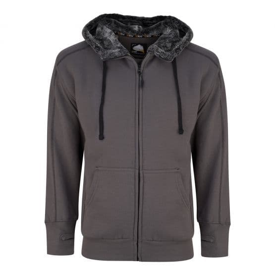 Fur Lined Hoodie 1285-15 Graphite £59.99