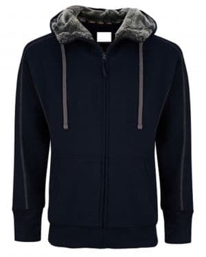 Fur Lined Hoodie 1285-15 Navy £59.99