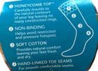 Gentle Grip Diabetic Socks RD03H3 6-11  Assorted Blues
