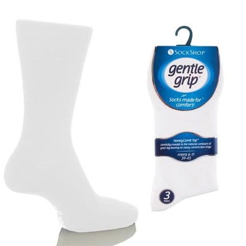 Gentle Grip Socks RG50H3WTE 6-11 White