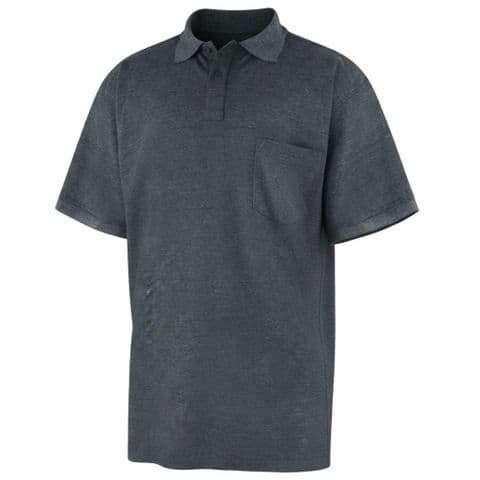 Kam KBS 501A - Plain Polo With Pocket Charcoal