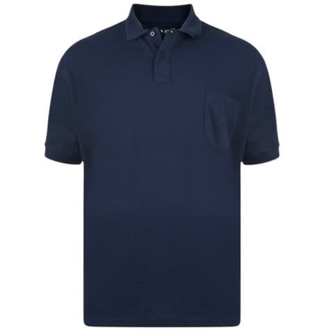 Kam KBS 501A - Plain Polo With Pocket Navy