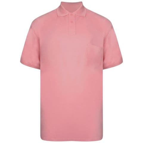 Kam KBS 501A - Plain Polo With Pocket Pink