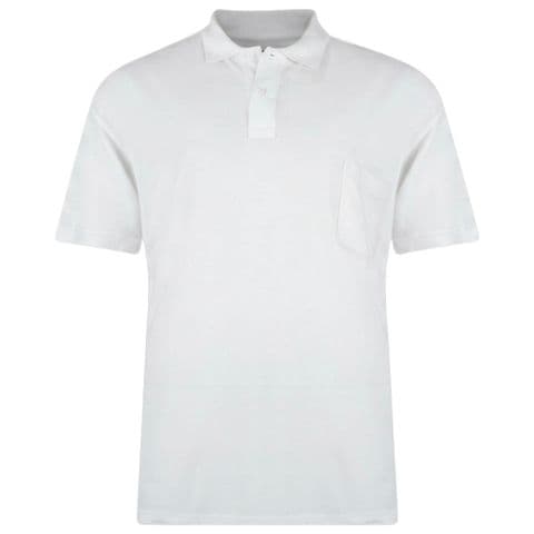 Kam KBS 501A - Plain Polo With Pocket White