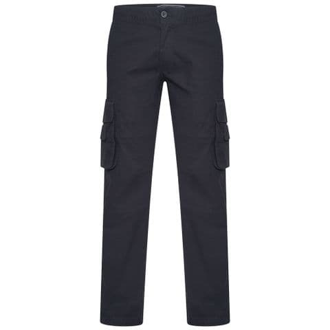 Kam Stretch Cargo Trousers KBS 124 Black