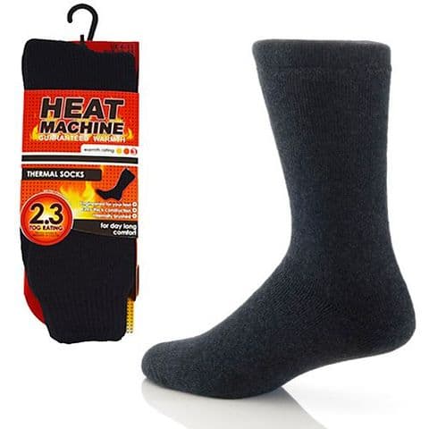 Mens Heat Machine 2.3 Tog 6-11 Thermal Socks Black 1289.