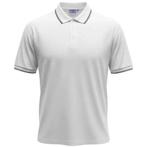 Mr Gopes Buttoned Pique Polo White