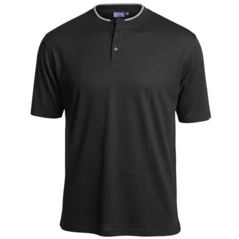 Mr Gopes Granddad Neck Pique Black