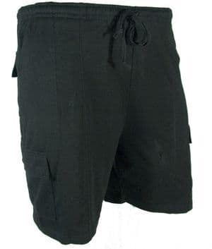 Perfect Fashion Five Pocket Cotton Cargo Lounge Shorts Black