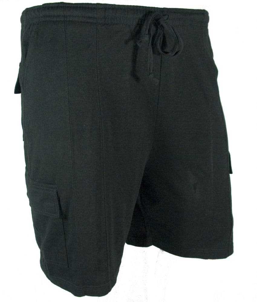 Perfect Fashion Five Pocket Cotton Cargo Lounge Shorts Black