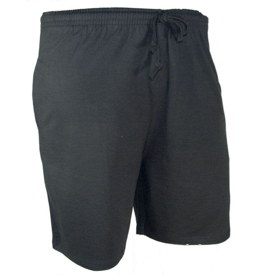Perfect Fashion Two Pocket Cotton Plain Lounge Shorts Black