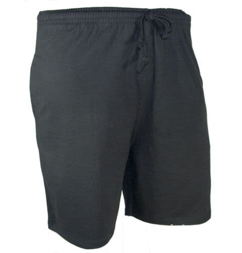 Perfect Fashion Two Pocket Cotton Plain Lounge Shorts Black