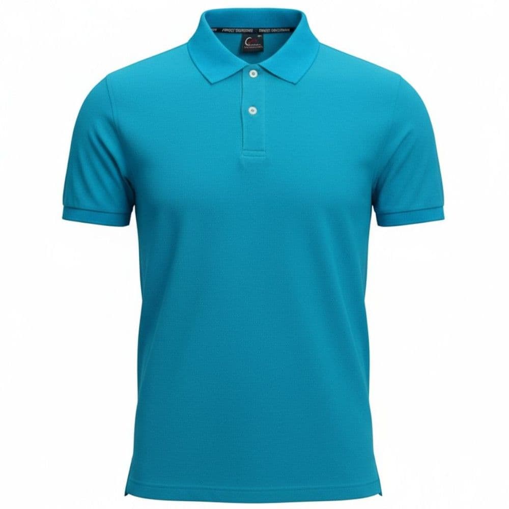 Perfect Plain 100 Cotton Pique Polo Turquoise