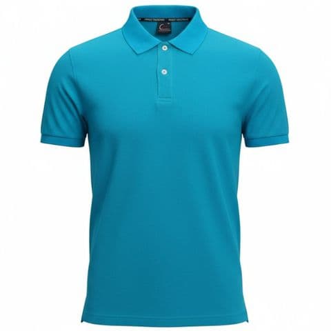 Perfect Plain 100% Cotton Pique Polo Turquoise