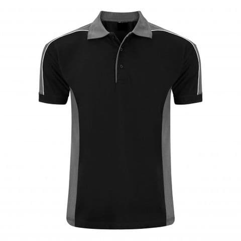 Pique 1188 Cut And Sewn Polo Black/Graphite £19.99
