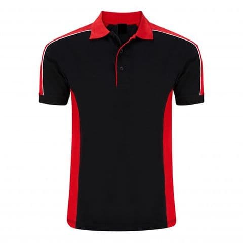 Pique Polo 1188 Cut And Sewn Black/Red £19.99