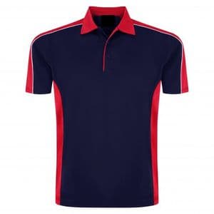 Sports 1198-10 Cut And Sewn Wicking Polo Navy/Red £19.99