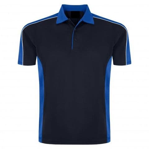 Sports 1198-10 Cut And Sewn Wicking Polo Navy/Royal £19.99