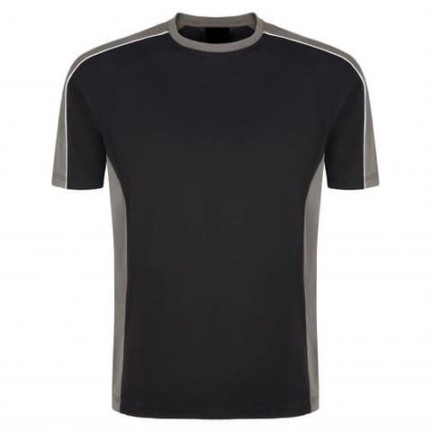Sports Crew 1008-15 Wicking Tee Black/Graphite £16.99.
