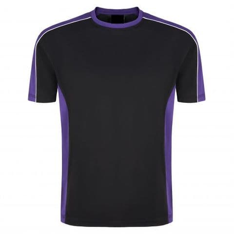 Sports Crew 1008-15 Wicking Tee Black/Purple £16.99