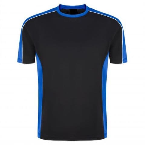 Sports Crew 1008-15 Wicking Tee  Black/Royal £16.99