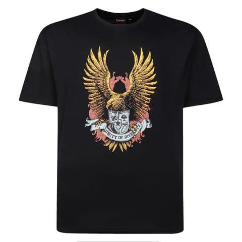 T442 Eagle Printed Tee Black